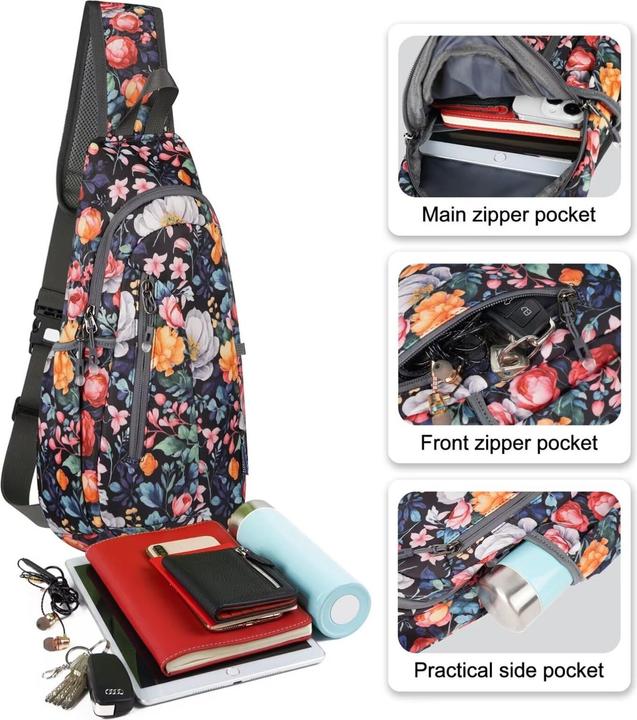 Produktbild Only-Bags.Store Elegante Umhängetasche mit 2 abnehmbaren breiten Schulterriemen und Kette Handytasche