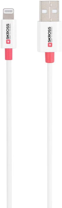 Skross USB Cable USB to Lightning Cable, 1.2m white (1.20 m, USB 2.0, 28 W)