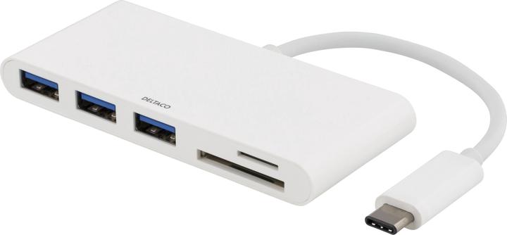 Immagine prodotto Deltaco Hub di interfaccia USBC-HUB USB 2.0 Type-C Bianco (USB-C, 5 porte)