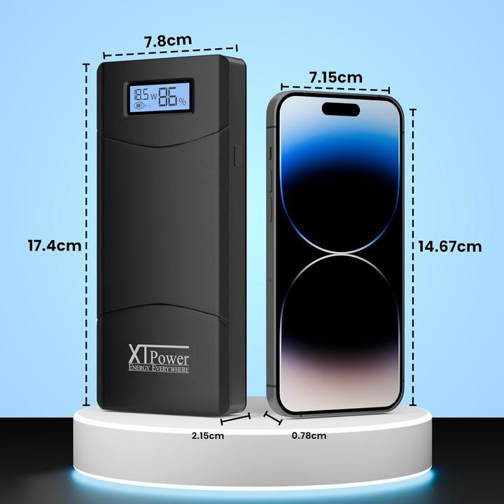 Actual product image Xpower XTPower XT-20000 QC3 Powerbank 20400 mAh Li-Ion USB, DC Jack 3.5mm Black (20400 mAh, 65 W, 75.48 Wh)