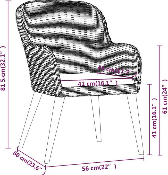 Produktbild vidaXL Garten Essgruppe (200 x 100 x 74 cm)