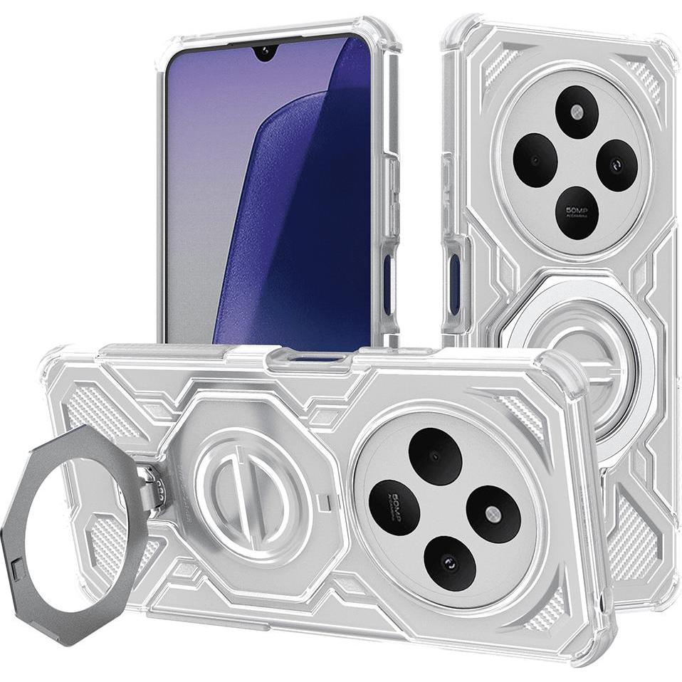 Techsuit - Carbon Shield PRO - Xiaomi Redmi 14C / Poco C75 - White Transparent (Xiaomi Poco C75, Xiaomi Redmi 14C), Cover smartphone, Trasparente