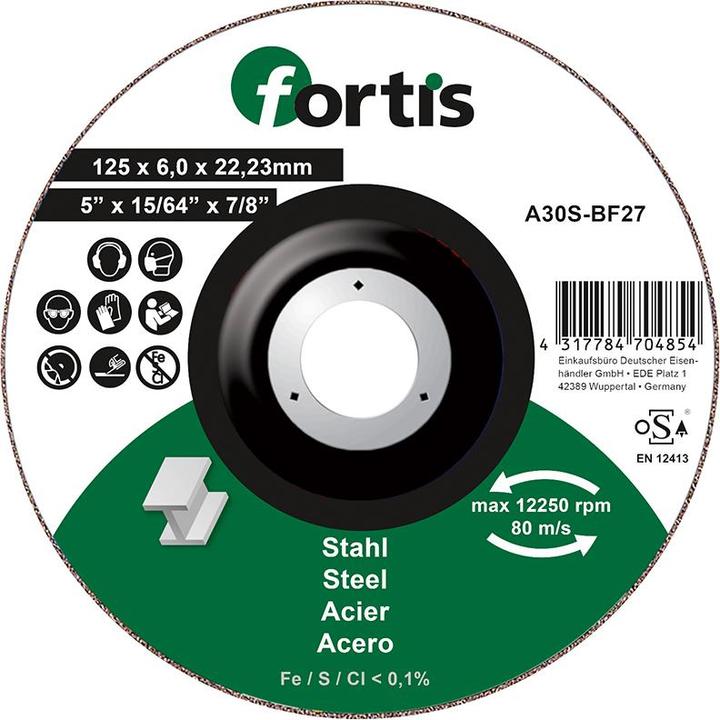 Actual product image Magni FORTIS Steel grinding disc 125 x 6.0mm