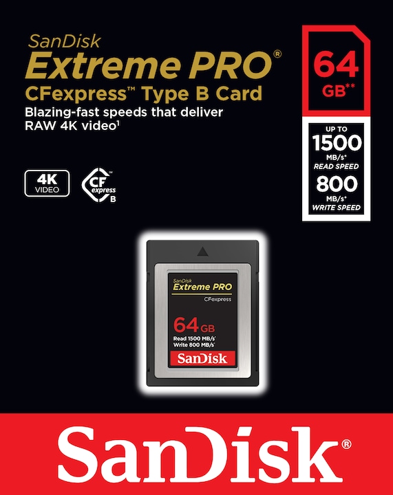 Produktbild SanDisk Extreme Pro (64 GB, CFexpress Typ B)