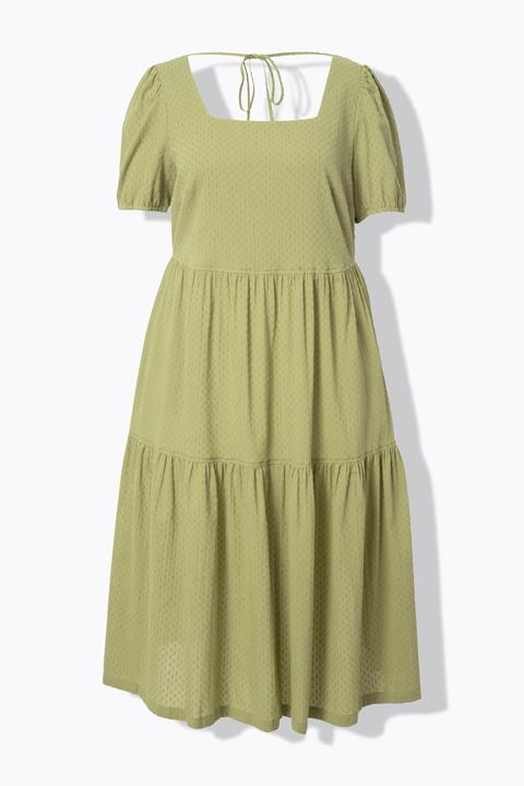 Produktbild Ulla Popken Maxikleid, Carree-Ausschnitt, Puff-Halbarm (54)