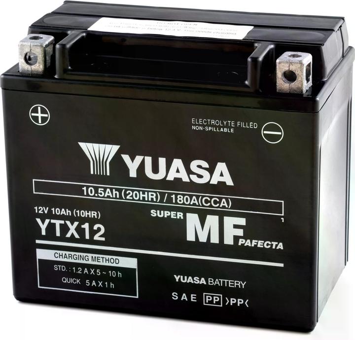 Yuasa YTX12 (12 V, 10.50 Ah, 180 A)