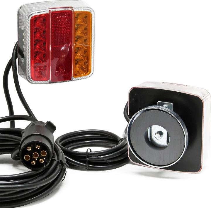 Produktbild Wiltec LED Rückleuchte 7-polig 12V Magnet Anhänger PKW Rücklicht Beleuchtung