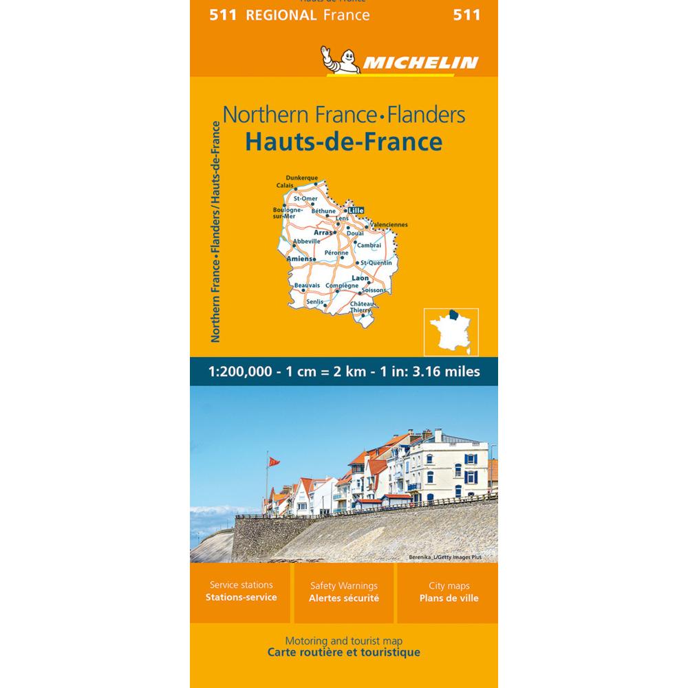 Michelin Nordfrankrankreich - Flandern, Landkarte