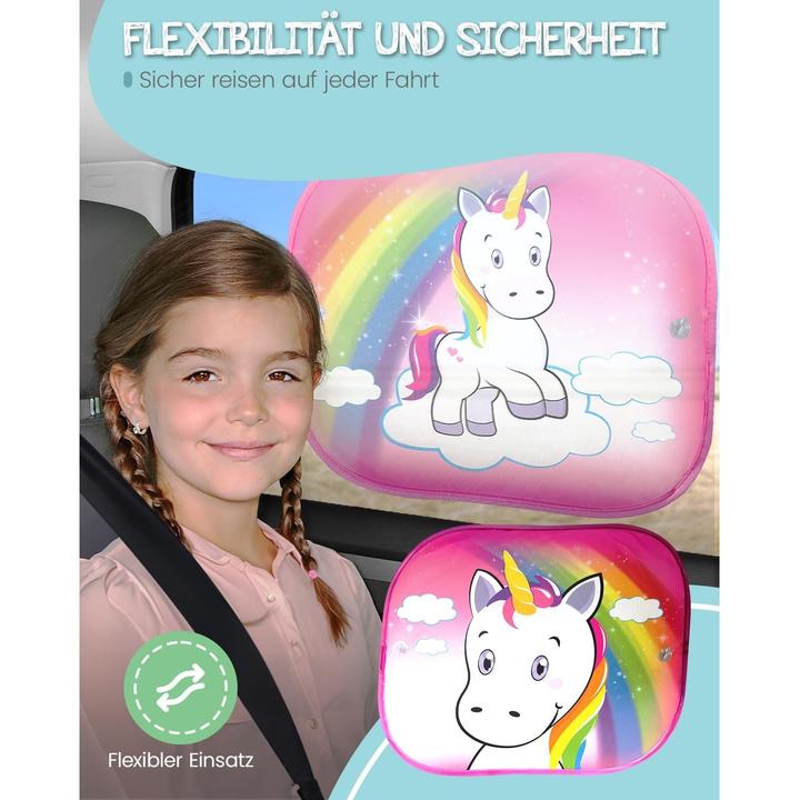 Produktbild Auto Sonnenschutz Einhorn 2 Stück