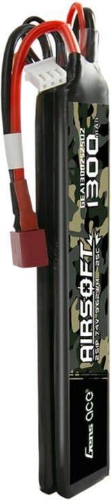 Actual product image Gens Ace 25C 1300mAh 2S1P 7.4V Saddle Airsoft Gun Lipo Battery with T Plug (7.40 V, 1300 mAh)
