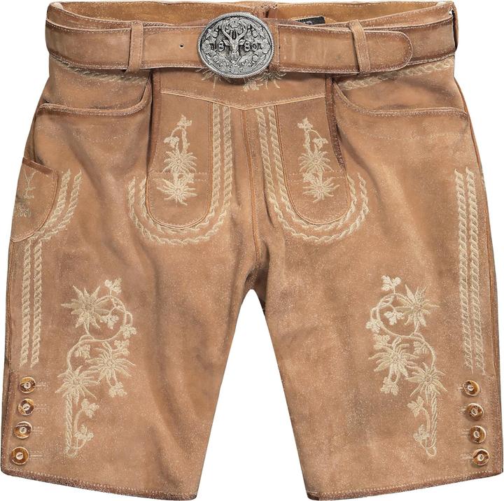Produktbild JP1880 Trachtenhose, Tracht, Ziegenleder, traditionelle Stickereien, Gratis Ledergürtel (58)