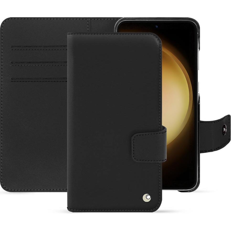 Noreve Lederschutzhülle Samsung Galaxy S23+ (Samsung Galaxy S23+), Smartphone Hülle, Schwarz