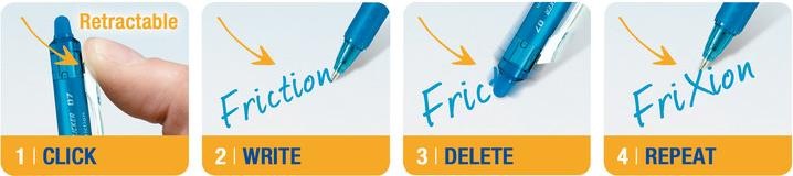 Actual product image Pilot FriXion Clicker Set of 7 (Multicolor, 7 x)