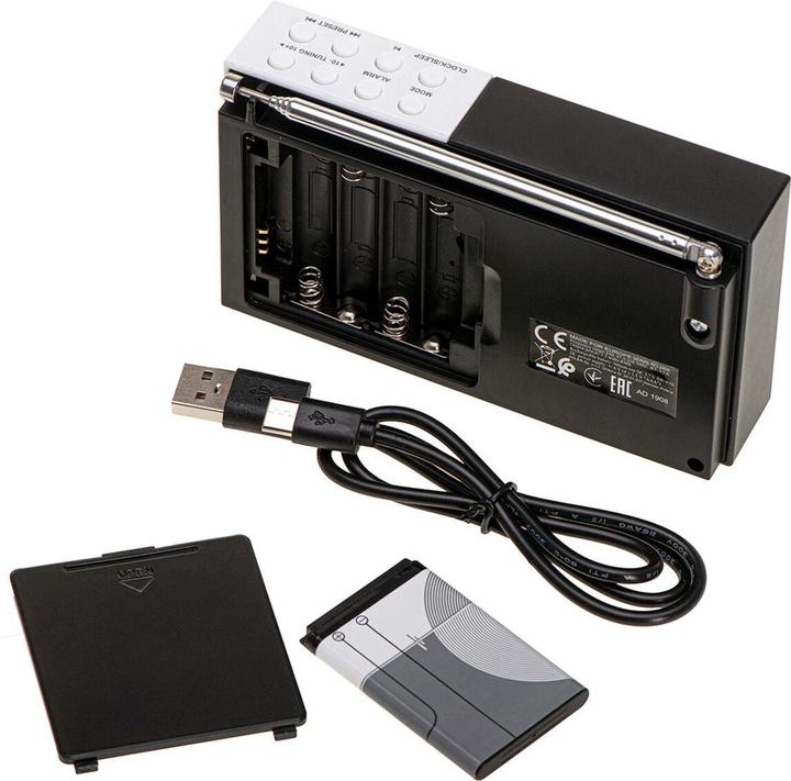 Actual product image Adler Interactive solution | Digital Radio - PLL AM/FM | AD 1908 | Alarm function | White/Black (FM, Bluetooth)