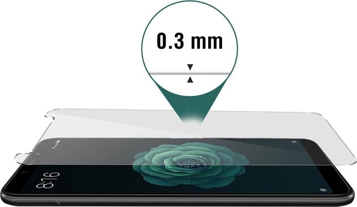 Actual product image Avizar Crystal clear film, glass screen protector (1 Piece, Mi A2)