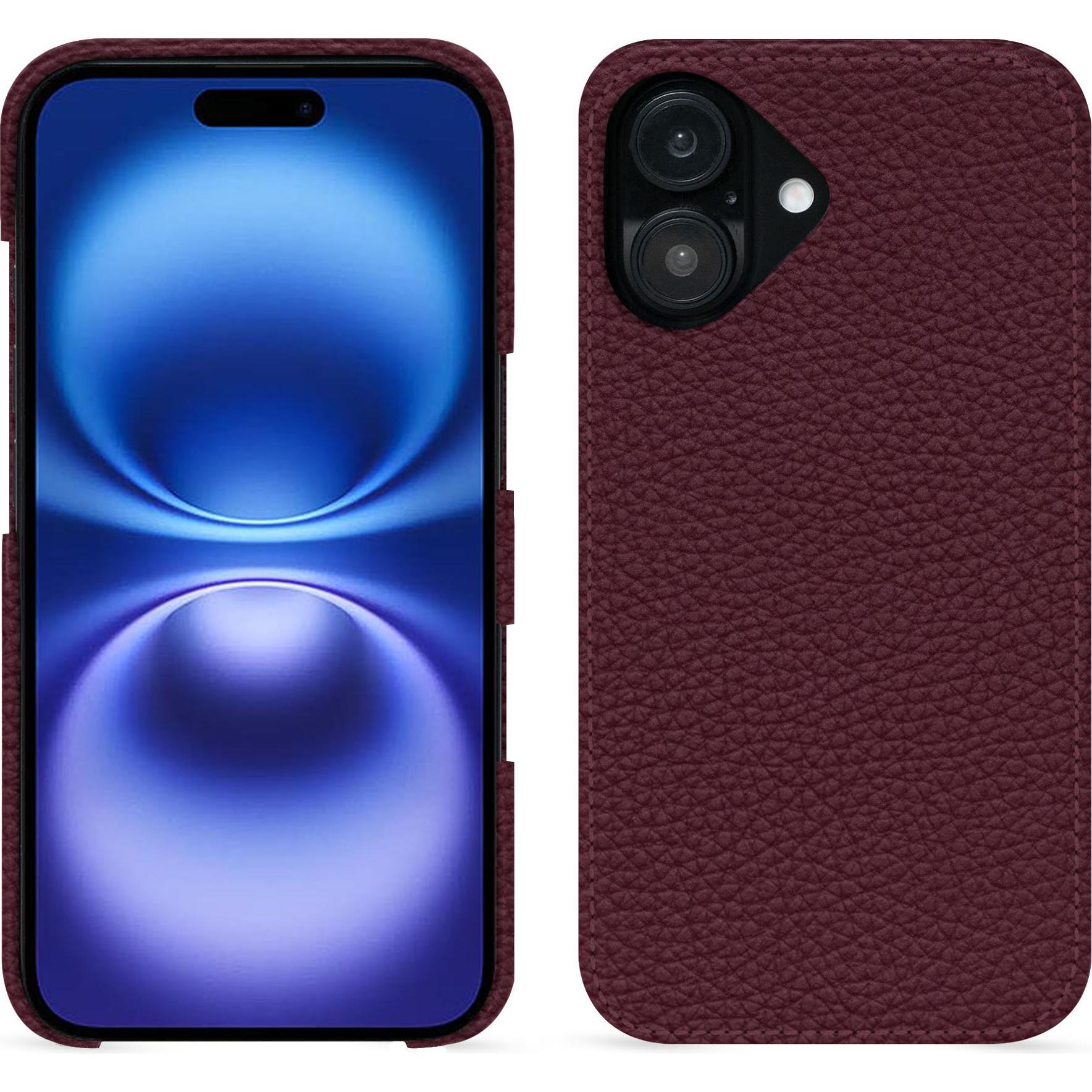 Noreve Lederschutzhülle (Apple iPhone 16), Smartphone Hülle, Violett