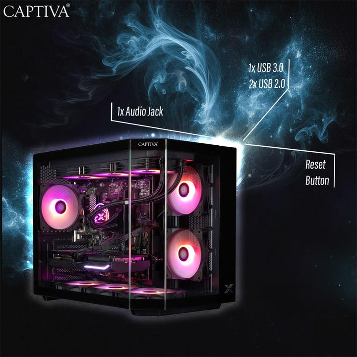 Produktbild Captiva Advanced Gaming R92-500 Ryzen 5 RTX 5060 (AMD Ryzen 5 7500F, 32 GB, 1000 GB, GeForce RTX 5060)