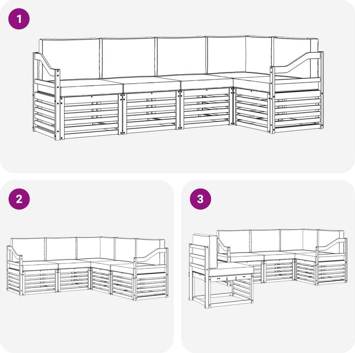 Produktbild vidaXL Outdoor-Sofa