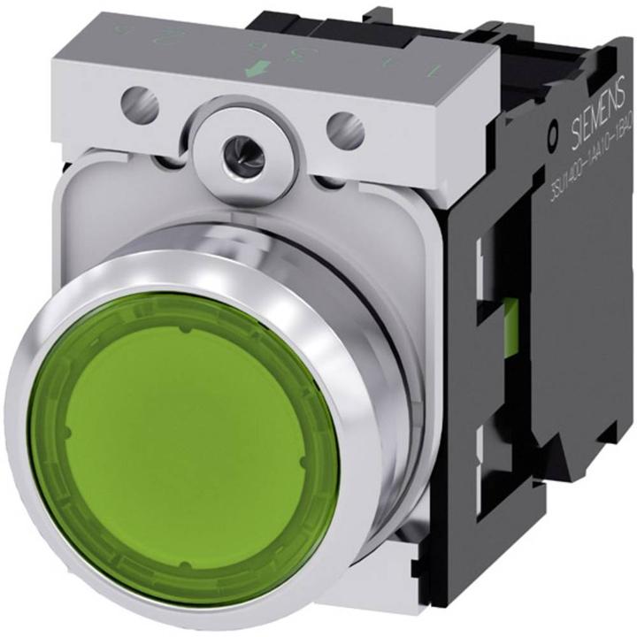 Produktbild Siemens Illuminated pushbutton, 22mm, green