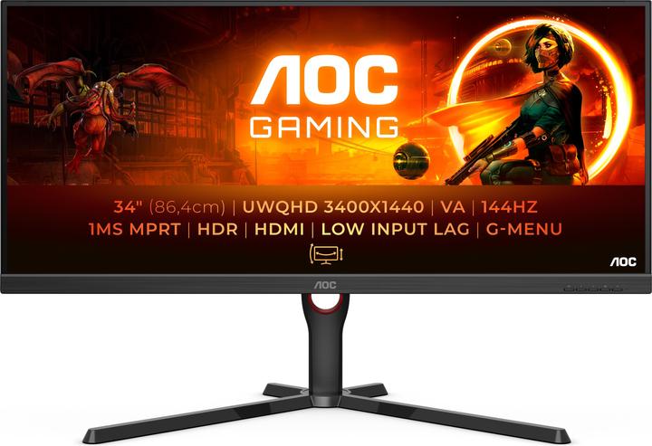 Actual product image AOC U34G3XM/EU (3440 x 1440 pixels, 34")