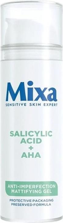 Actual product image Mixa Mattifying Gel For Face Against Imperfections With Salicylic Acid And Aha Acids, 50ml (Cleansing gel, 50 ml)