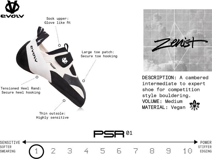 Produktbild Evolv Zenist - Sensitiver Wettkampf-Kletterschuh (49.5)
