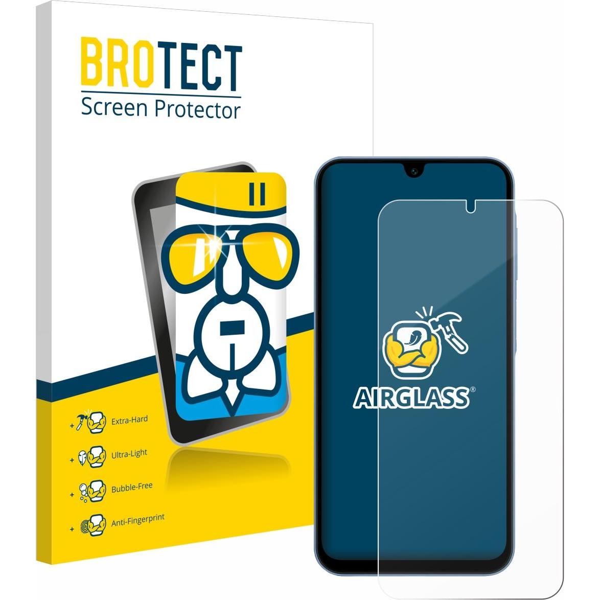 BROTECT AirGlass Panzerglasfolie (1 Stück, Samsung Galaxy A15 5G), Smartphone Schutzfolie, Transparent