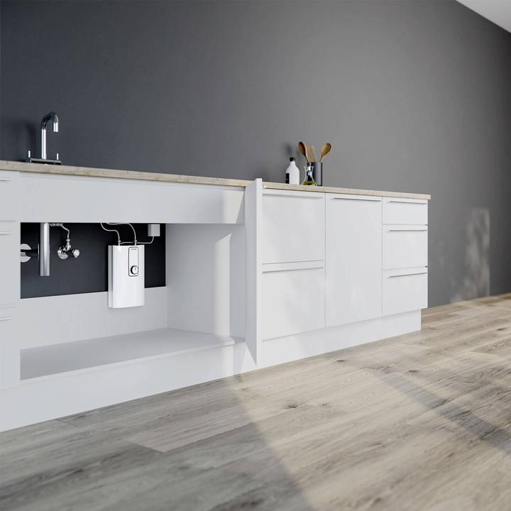 Actual product image Stiebel Eltron DCE 11/13 Electronic compact instantaneous water heater for the kitchen, under-sink, VDE tested