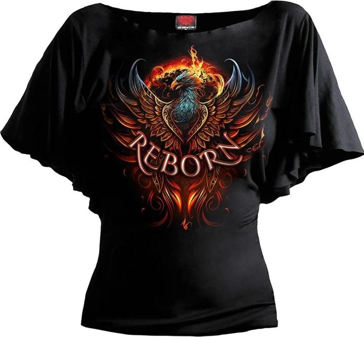 Immagine prodotto Spiral Ashes Reborn Top Manica a Pipistrello Donna (4XL)