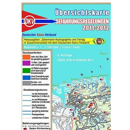 DKV Übersichtskarte Befahrungsregeln, Landkarte