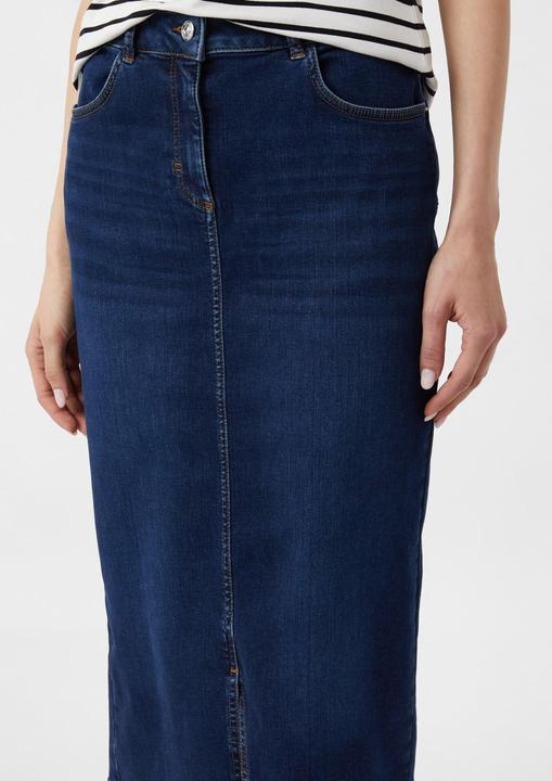 Produktbild Comma Rock Elastischer Midi-Jeansrock mit Waschung (44)