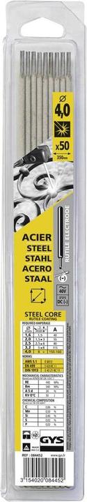 Productafbeelding GYS Ruti stalen laselektroden 50 stuks (Ø x L) 4 mm x 300 mm 150 - 160 A
