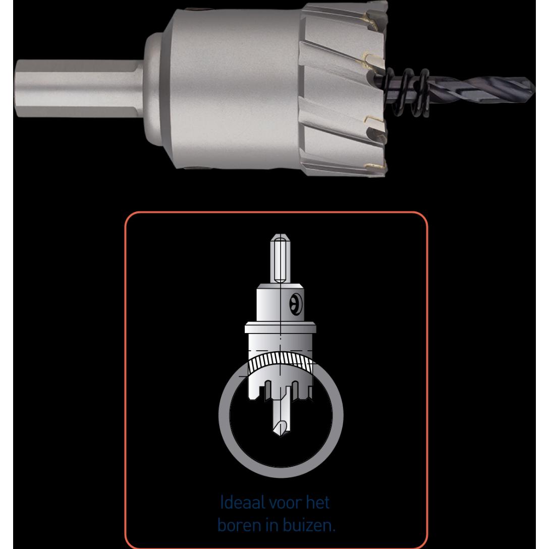 Thumbnail - Rotec, Lochsäge, 535.0190 HM-Lochschneider Heavy-Duty, Tmax=30, ø19,0 (19 mm)