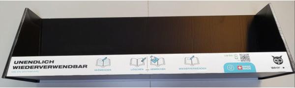 Actual product image Whynote Display empty