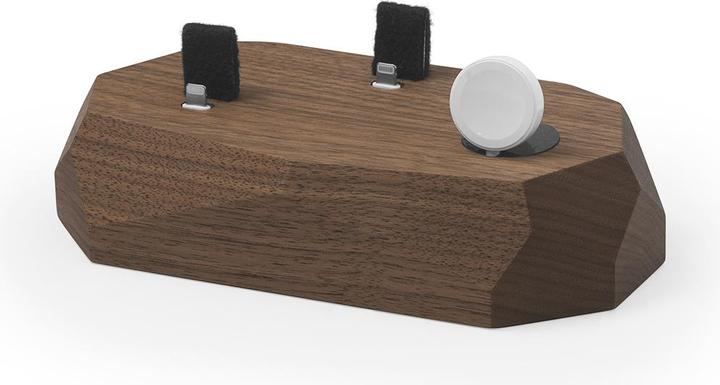 Actual product image Oakywood Triple Dock - Wooden docking station for three devices - 1 x Lightning, 1 x USB-C