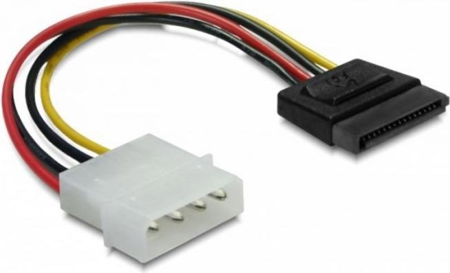 Actual product image Delock 15pin SATA to 4pin straight cable (6 cm, SATA)