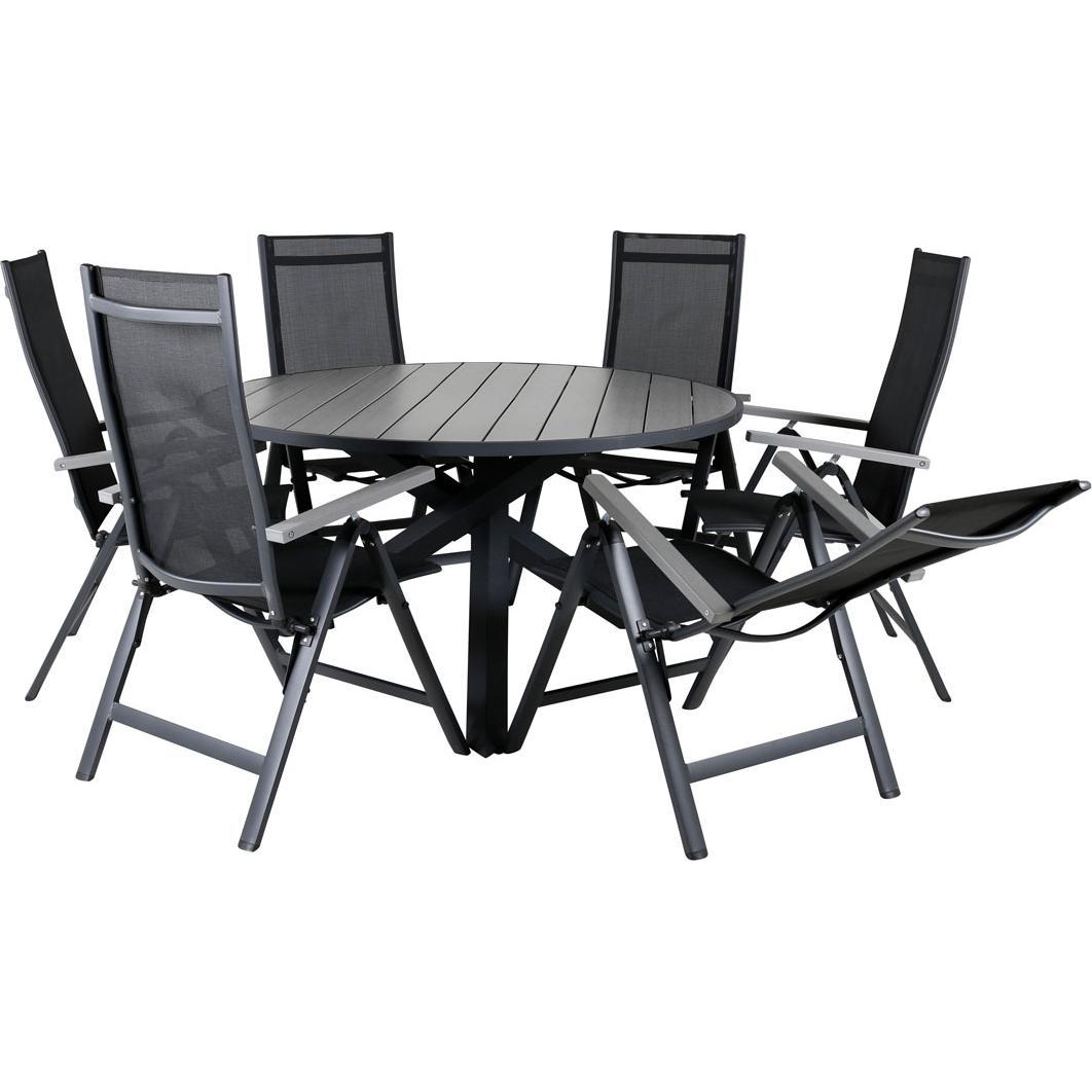 Ebuy24, Gartentisch + Balkontisch, Gartenmöbel-Set Parma (140 cm)