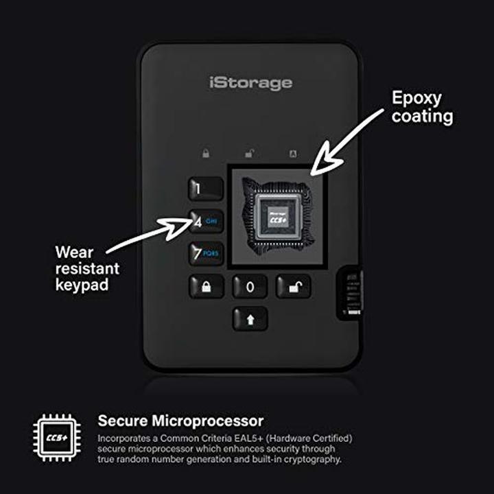 Produktbild iStorage diskAshur2 SSD 16TB - Black (16 TB)