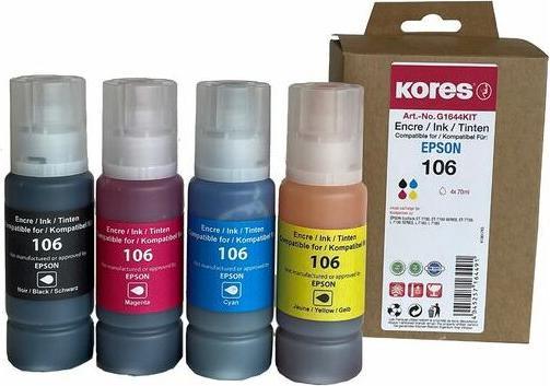 Produktbild Kores Multi-Pack Tintenflasche G1642KIT ersetzt EPSON 102 (BK)