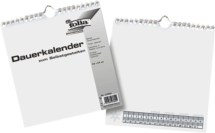 Image du produit Folia Calendrier permanent blanc (Spécial, Non contraignant, Allemand)
