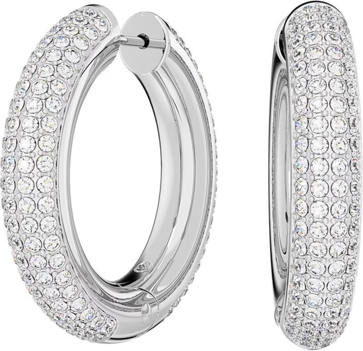 Produktbild Swarovski Dextera Kreolen Mittel Weiss (rhodiniertem Weigold-Finish, Swarovski Crystal, Swarovski Metall)