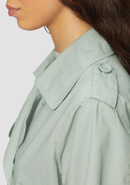 Produktbild S.Oliver Outdoor-Jacke Kurzer Trenchcoat aus Baumwolle mit Gürtel