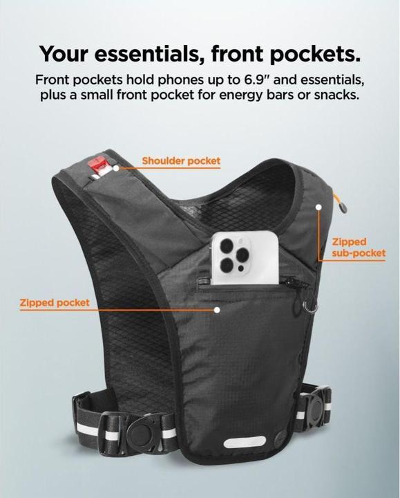 Actual product image Spigen Dynamic Shield Running Vest Black (One size)