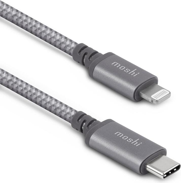 Produktbild Moshi Integra USB-C charge/sync cable with Lightning connector 1.2M - Gray (1.20 m, USB 3.2 Gen 2x2)