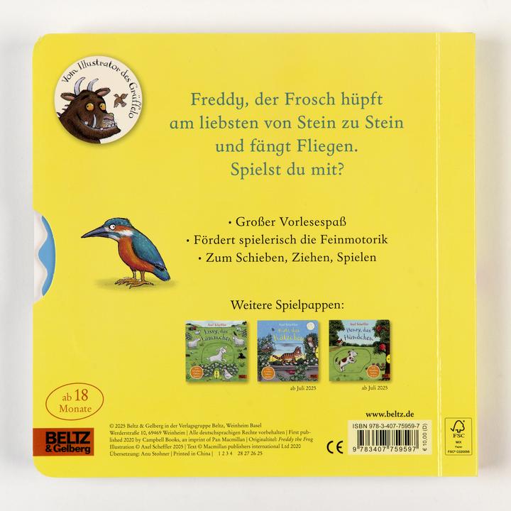 Actual product image Freddy, der Frosch (German, Anu Stohner, Axel Scheffler, 2025)