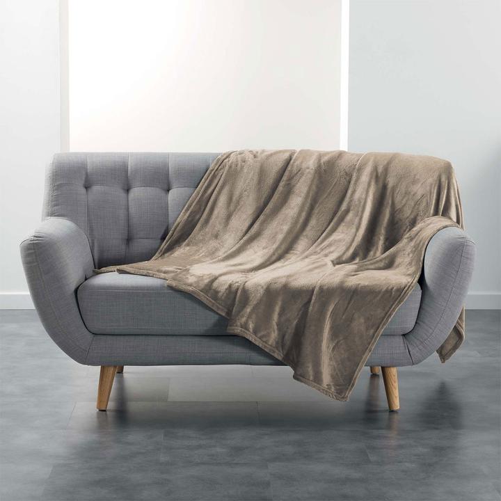 Image du produit Douceur D'intérieur couverture, taupe, 180 x 220 cm, flanelle unie, fl (180 x 220 cm)