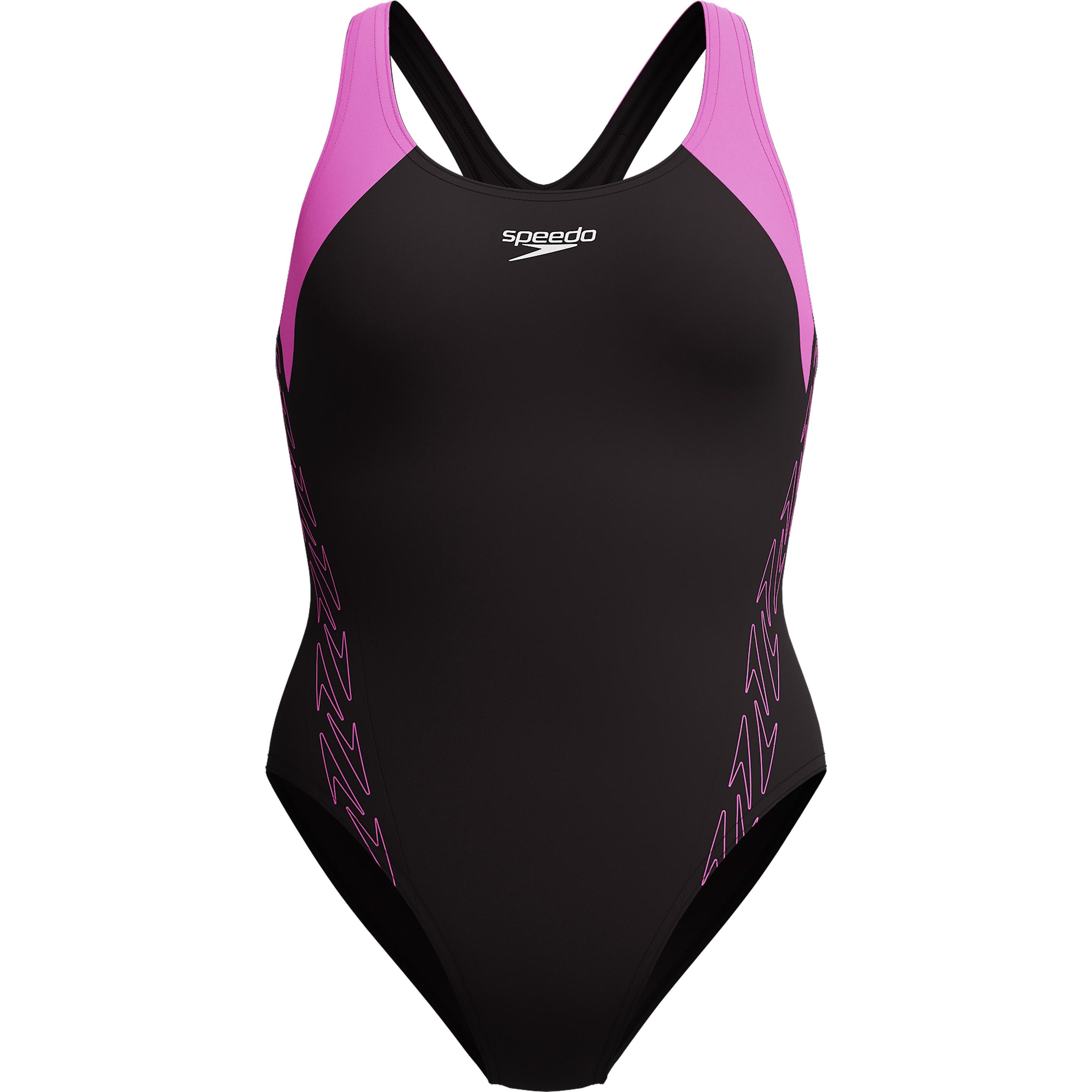 Speedo, Donne, Costume da bagno intero, Hyperboom Splice Racerback, Viola, (32, 36)