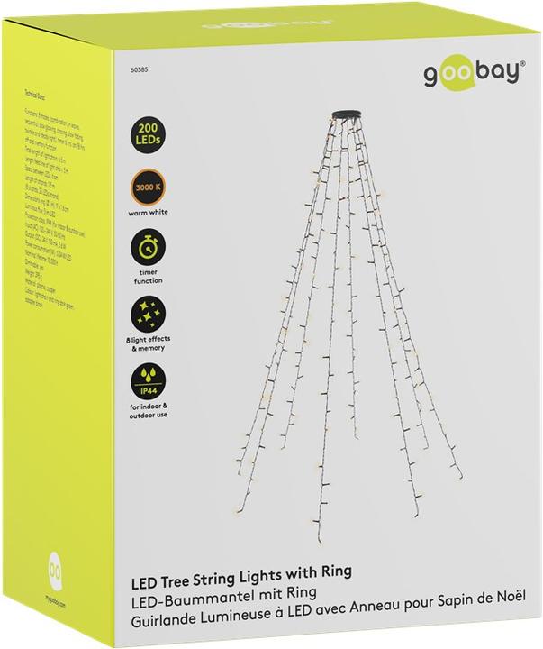Produktbild Goobay 200 LED-Baummantel mit Ring (6.50 m)