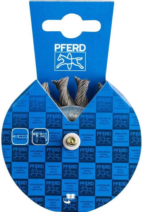Produktbild Pferd POS Rundbürste gezopft RBG Ø 76 x 6 mm Schaft-Ø 6 mm Stahl-Draht-Ø 0.5