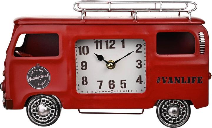 Actual product image Hometime Metal Mantel Clock - Camper Van